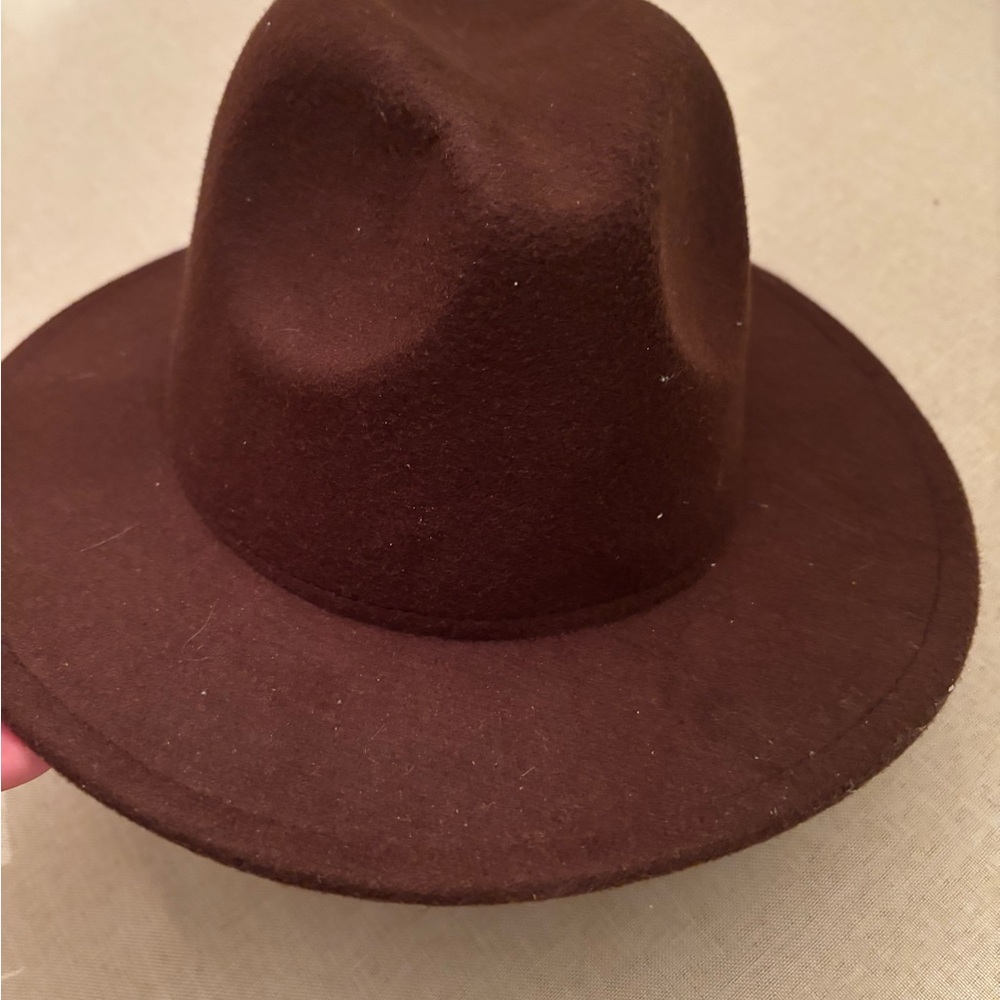 Men's Brown Felt Fedora Hat